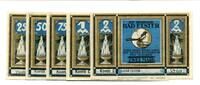 Sachsen 25 Pfg. 50 Pfg. 75 Pfg. 1 Mk. 2 Mk. Elster,Bad, -