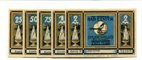 Sachsen 25 Pfg. 50 Pfg. 75 Pfg. 1 Mk. 2 Mk. Elster,Bad, -
