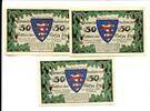 Thüringen 3x50 Pfg. Erfurt, -