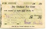 Sachsen 1 Mio. Mk. Elster,Bad, -