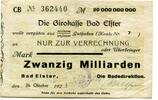 Sachsen 20 Md. Mk. Elster,Bad, -