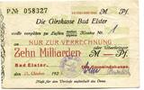 Sachsen 10 Md. Mk. Elster,Bad, -