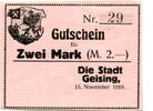 Sachsen 2 Mk. Geising, -