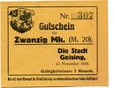 Sachsen 20 Mk. Geising, -