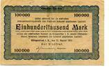 Sachsen 100 T. Mk. Klingenthal, -