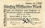 Hessen-Nassau 50 Md. Mk. Gersfeld/Rhön, -