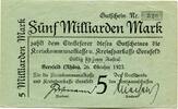 Hessen-Nassau 5 Md. Mk. Gersfeld/Rhön, -