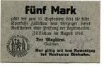 Brandenburg 5 Mk. Züllichau, -