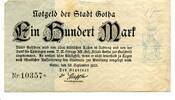 Thüringen 100 Mk. Gotha, -