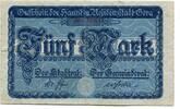 Thüringen 5 Mk. Gera, -