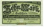 Thüringen 10 Mk. Gera, -