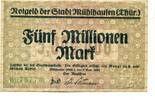 Thüringen 5 Mio. Mk. Mühlhausen, -