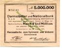 Niedersachsen 5 Mio.. Mk. Delmenhorst, -