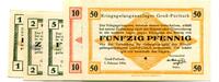 Sachsen 1 Pfg. 2 Pfg. 5 Pfg. 10 Pfg. 50 Pfg. Groß-Poritsch, -