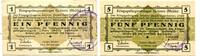 Sachsen 1 Pfg. 5 Pfg. Golzern, -