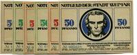 Thüringen 6x50 Pfg. Weimar, -
