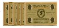 Thüringen 6x25 Pfg. Weimar, -