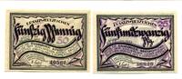 Pommern 25 Pfg. 50 Pfg. Randow, -