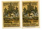 Sachsen-Anhalt 2x25 Pfg. Stolberg, -