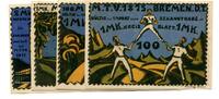 Niedersachsen 3x1 Mk. 2 Mk. Bremen, -