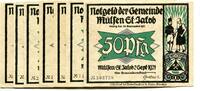 Sachsen 8x50 Pfg. Mülsen-St.Jacob, -