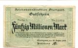 Württemberg 50 Mio. Mk. Stuttgart, -