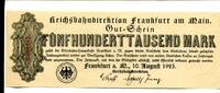 Hessen-Nassau 500 T. Mk. Frankfurt a.M., -