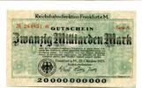 Hessen-Nassau 20 Md. Mk. Frankfurt a.M., -