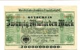 Hessen-Nassau 20 Md. Mk. Frankfurt a.M., -