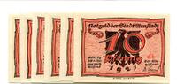 Thüringen 6x10 Pfg. Arnstadt, -