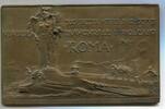 Italien, Bronze Gussplakette auf die Jungfernfahrt des Damfers-ROMA-am 21.06.1926 nach New York, -