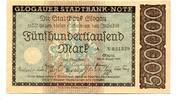 Schlesien 500 T.Mk. Glogau, -