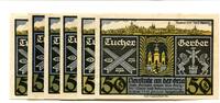 Thüringen 6x50 Pfg. Neustadt a.d.Orla, -