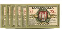 Thüringen 6x25 Pfg. Langensalza, -