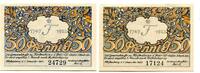 Niedersachsen 2x50 Pfg. Fürstenberg a.Weser, -