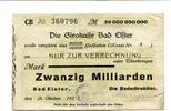 Sachsen 20 Md. Mk. Elster,Bad, -