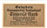 Hessen-Nassau 1000 Mark Wiesbaden, -