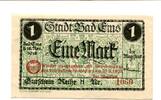 Hessen-Nassau 1 Mark Ems,Bad, -