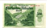 Deutsches Reich 500 Md. Mark Karlsruhe, -