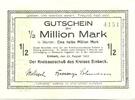 Niedersachsen 1/2 Mio. Mark Einbeck, -