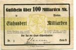 Niedersachsen 100 Md. Mark Eschershausen, -