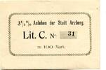 Bayern 100 Mark Arzberg, -