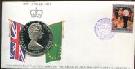 Numisbrief 1977 Cook Islands ~ Coins of all Nations ~ unc / gestempelt