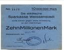Bayern 10 Mio. Mark Weissenstadt, -