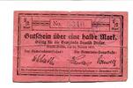 pol.Oberschlesien 1/2 Mark Deutsch Piekar, -