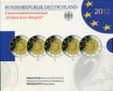 Deutschland 5 x 2 Euro ~ 10 Jahre Euro Bargeld ~ -