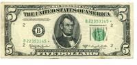USA, 5 Dollars Replacement/Ersatznote, -