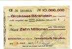 Sachsen 10 Mio. Mark Bärenstein, -