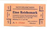 1 Reichsmark 15.4.1945 Bayern Miltenberg, unz