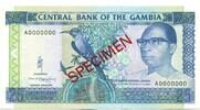 20 Dalasis (1991-95) Gambia, SPECIMEN, unc